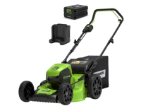 Greenworks 60V trådløs gressklipper, 46 cm Greenworks gressklipper, lader + 4Ah batteri (GD60LM46HPK4) Hagen - Hagemaskiner - Batteri Gressklipper