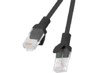 Lanberg – Patch-kabel – RJ-45 (hane) till RJ-45 (hane) – 50 cm – UTP – CAT 6 – formpressad hakfri tvinnad – svart RAL 9004