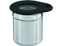 Voksegryte med lokk 100 ml rustfritt stål/sølv silikon