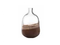 LEONARDO 041670 Flaskformad vas Glas Brun Transparent Glansigt Bord inomhus
