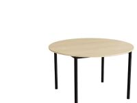 Bord Combi 206, Ø1200 mm, højde 800 mm, beige linoleum på alugråt stel Barn & Bolig - Møbler - Bord