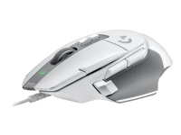 Logitech G502 X – Mus – optisk – 13 knappar (LIGHTFORCE-switchar) – kabling (USB) – Hero 25K-sensor – Hvid