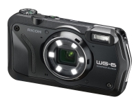 Ricoh WG-6 – Digitalkamera – kompakt – 20.0 MP – 4 K / 30 fps – 5x optisk zoom – undervatten upp till 20 m – svart