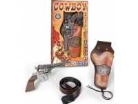 Pulio Metal cowboy revolver med hylster og belte 149/0 Gonher Leker - Rollespill - Kostyme tilbehør