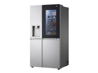GSXV90BSDE - Kjøleskap/fryser - side-ved-side med vannautomat, isdispenser - Wi-Fi - bredde: 91.3 cm - dybde: 73.5 cm - høyde: 179 cm - 635 liter - Klasse E - børstet stål