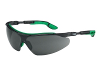 uvex i-vo - Vernebriller - avskygning: IR 3.0 - grått glass - polykarbonat, termoplastisk elastomer (TPE), termoplast-polyuretan (TPU), brass, nickel plated - svart, grønn - PPE Category II Klær og beskyttelse - Sikkerhetsutsyr - Vernebriller