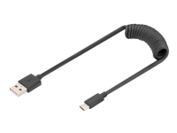 DIGITUS - USB-kabel - USB (hann) til 24 pin USB-C (hann) - USB 2.0 - 20 V - 3 A - 1 m - svart PC tilbehør - Kabler og adaptere - Datakabler