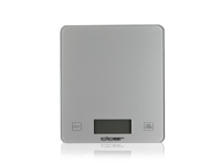 Cloer 6878, Elektronisk kjøkkenvekt, 10 kg, 5 g, Sølv, Glass, Benkeplate