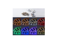 Nielsen Light LED Strip 2M - 60 LED pr.m. - RGB og Hvidt Lys - Remote Belysning - Innendørsbelysning - Strips & Lysbånd