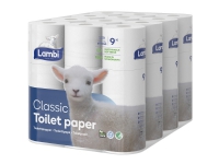 Toiletpapir Lambi Classic 3-lags 20,6m hvid - (36 ruller pr. karton) Rengjøring - Tørking - Toalettpapir og dispensere