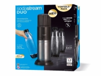 SodaStream DUO, Sort, Rustfritt stål, Glass, 1 l, 60 l, 155 mm, 280 mm Kjøkkenapparater - Juice, is og vann - Sodastream