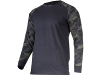 Bilde av Lahti Pro T-skjorte Lange Ermer. 190g/m2 Camo-sort. 3xl Ce, Lahti L4023106 Lahti Pro