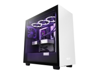 NZXT H7 – Miditower – ATX – Härdat glas – ingen strömförsörjning – matt vit / svart – USB / Audio