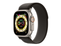Apple Watch Ultra - 49 mm - titan - smartklokke med Trail Loop - myk dobbeltlagsnylon - svart/grå - båndbredde: S/M - 32 GB - Wi-Fi, LTE, UWB, Bluetooth - 4G - 61.3 g Sport & Trening - Pulsklokker og Smartklokker - Smartklokker