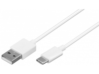 Goobay 59132, 3 m, USB A, USB C, USB 2.0, 480 Mbit/s, Hvit