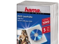 Hama DVD-Leerhülle 5, Transparent, 1 disker, Gjennomsiktig