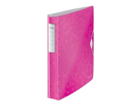Leitz Active WOW SoftClick – Ringpärm – för A4 – kapacitet: 280 ark – rosa metallic