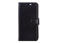 X-Shield - Lommebok for mobiltelefon - polyuretan, termoplast-polyuretan (TPU) - svart - for Apple iPhone 12 mini Tele & GPS - Mobilt tilbehør - Deksler og vesker