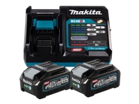 Makita XGT DC40RA - Batterilader + batteri 2 x - Li-Ion - 4 Ah - 1 x batterier lades El-verktøy - Batterier og ladere - Batterier for Prof