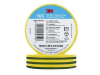 3M 7100222493, 1 stykker, Grønn/gul, PVC, 600 V, Blister, 20,12 m Papir & Emballasje - Emballasjeteip - Emballasjeteip