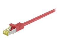 MicroConnect – Nätverkskabel – RJ-45 (hane) till RJ-45 (hane) – 1 m – SFTP – CAT 7 – halogenfri hakfri – röd