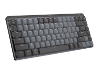 Logitech MX Keys Mechanical Mini (för Mac) – Tastatur – bagbelyst – Bluetooth 2,4 GHz – Pan Nordic – smakkontakt: GL Taktil – Grafit