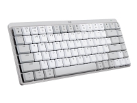 Bilde av Logitech Mx Keys Mechanical Mini (for Mac) - Tastatur - Bagbelyst - Bluetooth, 2,4 Ghz - Pan Nordic - Smakskontakt: Gl Tactile - Pale Grey