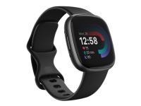 Fitbit Versa 4 - 40 mm - grafitt - smartklokke med bånd - svart - båndbredde: S/L - NFC, Bluetooth Sport & Trening - Pulsklokker og Smartklokker - Smartklokker