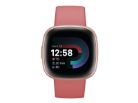 Fitbit Versa 4 - 40 mm - kobberrosa - smartklokke med bånd - rosa sand - båndbredde: S/L - NFC, Bluetooth Sport & Trening - Pulsklokker og Smartklokker - Smartklokker