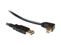 MicroConnect – USB-kabel – USB typ B (hane) till USB (hane) – USB 2.0 – 2 m – högervinklad kontakt