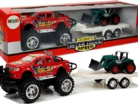 LEANToys A set of frictional drive vehicles, an off-road car with an excavator