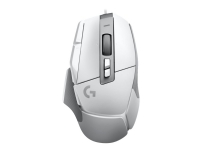 G502 X - Mus - optisk - 13 knapper (LIGHTFORCE-brytere) - kabling (USB) - Hero 25K sensor - Hvid