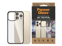 PanzerGlass HardCase - Black Edition - baksidesskydd för mobiltelefon - härdat glas, 100 % återvunnen plast - svart, transparent - för Apple iPhone 14 Pro Max