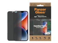 PanzerGlass™ | Privacy Edition- Skærmbeskytter för mobiltelefon – Edge-to-Edge passform – ramfarve sort | Apple iPhone 13/13 Pro/14