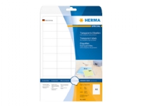 HERMA Special etiket 48.3 x 25.4 mm hvid mat selvklæbende permanent - gennemsigtig m/1100 etiketter (25 ark x 44 stk.) Papir & Emballasje - Etiketter - Multietiketter