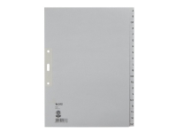 Leitz - Inndeler - 20 deler - fortrykt: A-Z - for 240 x 300 mm - grå