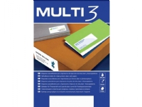 MULTI 3 Universal labels MULTI 3.70x36mm rectangular white 100 sheets