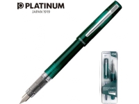 Bilde av Platinum Platinum Prefonte Dark Emerald Fyllepenn, M, I Plastemballasje, På Blister, Grønn