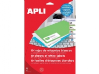 Apli Labels 25.4x10mm rounded white 10 sheets.