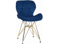 Mufart LARA chair – granite velvet/gold legs x 4