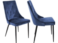 Mufart Set of 2 chairs navy blue velvet ROSA