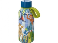 Quokka Solid Kids med stropp - 330 ml termoflaske i rustfritt stål med stropp (Jungle) Utendørs - Camping - Flasker & Vanndunker