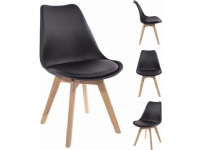Mufart A set of 4 black chairs for the dining room/living room or ATTE office