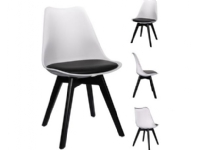 Mufart Set of 4 black and white chairs for the dining room/living room or ATTE office