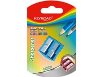 Keyroad Pencil sharpener, aluminum, double, blister, mix of colors Skriveredskaper - Skrivetilbehør - Blyantkvessere