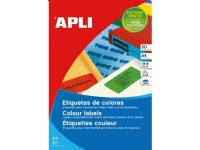 Apli Colored labels APLI 210x297mm rectangular yellow 20 sheets