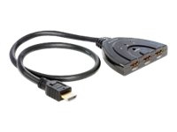 Delock HDMI 3 – 1 Switch bidirectional – Video/audiosplitter – skrivbordsmodell