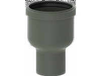Unidrain 75 mm hjørneudløb med vandlås, uden studs, lodret