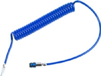 FLOWCONCEPT PU spiralslange blå, længde 10m arbejdslængde 8,0m tilslutning kobling/nippel El-verktøy - Luftverktøy - Trykkluftslange