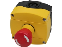 ROCKWELL AUTOMATION Ø22 mm komplett hölje 1 hål för 800F med röd nödstoppsknapp 2NC tryck och vrid gult plasthölje 1xM16/20